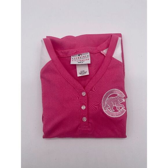 NBA Genuine Merchandise Girls T-Shirt 3/4 Buttons Down Sz L Pink NWT - Picture 7 of 10